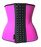 OCCUPY Women's Slim Waist Trainer latex Sport Cincher Body Shapewear Underbust Corset Pink X-Large