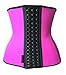 OCCUPY Women's Slim Waist Trainer latex Sport Cincher Body Shapewear Underbust Corset Pink X-Large