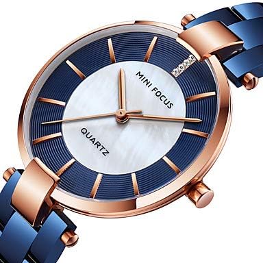 Men's watches MINI FOCUS Women's Wrist Watch Japanese Quartz 30 m Casual Watch Cool Stainless Steel Band Analog Fashion Elegant Black/Blue/Gold - Black Blue Rose Gold Womens watches
