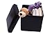 B FSOBEIIALEO Home Foldable Storage Ottoman Foot Rest Stool Seat Footrest Coffee Table Black 15'X15