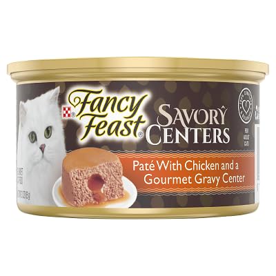 FANCY FEAST 12-PACK CANS SAVORY CENTERS CHICKEN CANNED CAT FOOD (12-3 OZ CANS)