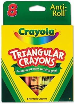 Crayola® Triangular Crayons CRAYON,TRIANGLR, 8/CT,AST (Pack of50)