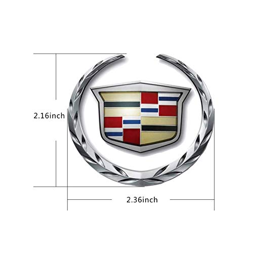 2pcs 3D for Cadillac Emblem, Metal Labeling for Escalade ATS SRX XTS CTS XT5 XLR,etc, Car Tailgate Hood Emblem - Thumbnail 2