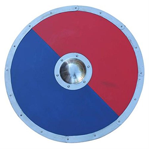 Viking Barbarian Anglo Saxon Wooden Berserker Painted Steel Reinforced Shield