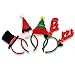 Christmas Headbands, HOT YLYH 4 Design Cute Reindeer Antlers, Holiday Santa Hat, Christmas Tree, Christmas Hat Hairband with Bell Great Christmas Costumes Decoration Gifts
