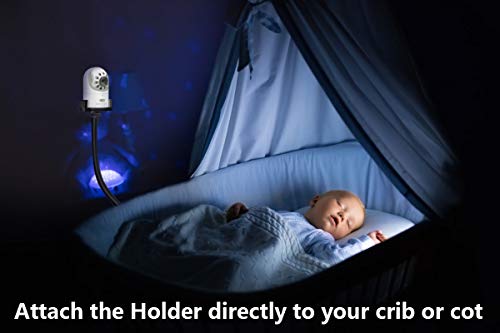 Baby Monitor Mount Camera Shelf - Flexible Video Stand for Nursery - Universal Holder Compatible with Infant Optics DXR 8 and Most Baby Monitors - Attaches to Crib Cot Shelves or Furniture - Thumbnail 2