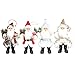 Costyleen Christmas Santa Claus Figure Decoration Ornament Gift Small Doll Toy Table Home Decor Festival Pendant Large Xmas Tree Hanging 4pc - 7.6in