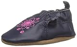Robeez Girls' Soft Soles, Flowerbomb Navy, 6-12 Months M US Infant