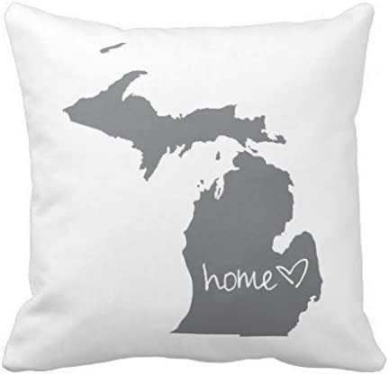 Home 3 Michigan Throw Pillow Case