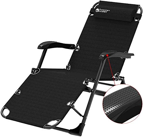 Lounge Sessel, Recliner Lounge Chaise Einstellbare Null-Schwerkraft, Falten mit Pad, Ideal für Patio-Pool-Yard-Rasen… – Bild 3