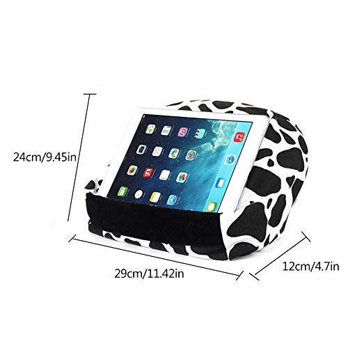 Urnanal Universal Soft Tablet Stand Pillow Holder, Sofa Bed Reading Pillow Beanbag Lap Stand for iPads/Tablets/eReaders/Smartphones/Books/Magazines