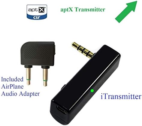 KOKKIAAirConnect_aptX : Airplane in-flight Bluetooth Transmitter with aptX, lets you untether from seats,freely enjoy airplane’s audio in cabin,along aisles or in restrooms.Compatible with AirPods.