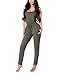 Ageena Womens Sleeveless Drawstring Cross Back Long Pants Jumpsuit Romper