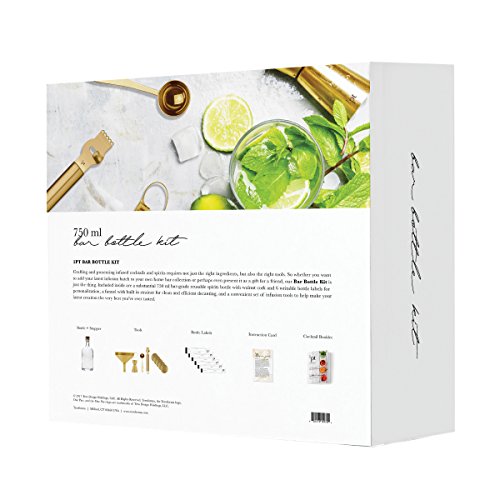 Teroforma 1PT Bar Bottle Kit - Bar Accessories - Companion to 1PT Infusion Kits, 9 Piece Set