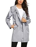 Avoogue Rain Jacket Women Waterproof Raincoat with Hood Plus Size Lightweight