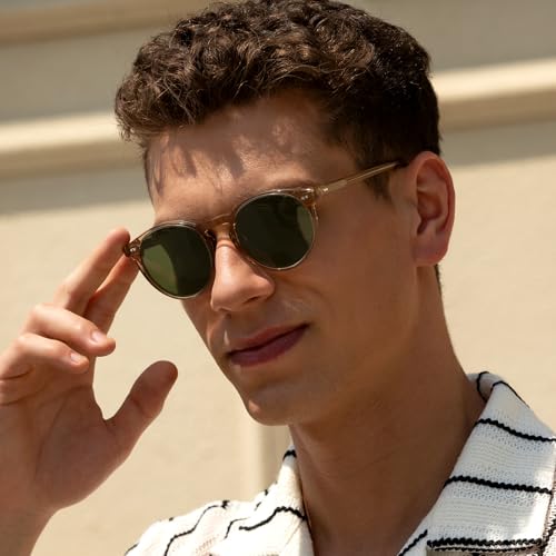 CARFIA Mens Polarized Sunglasses Vintage UV400 Protection Driving Travel Sunglasses CA5289