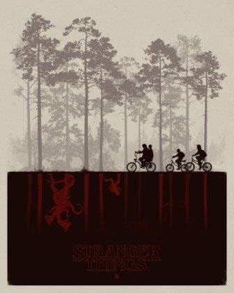 Posters Elite Stranger Things Season One Trees TV Show The Upside Down 12 x 18 Inch Poster Print Rolled Wall Decor