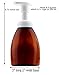 Cornucopia Brands Amber Foaming Soap Pump Dispensers (6-Pack); 250ml/8.5-Ounce Plastic Bottles with Foaming Liquid Soap Pumps