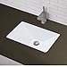 DECOLAV 1409-CWH Amabella Classically Redefined Rectangular Vitreous China Undermount Lavatory Sink, White