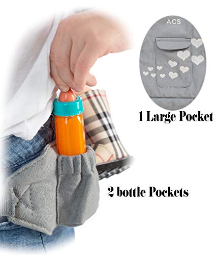 ACS Baby Doll Carrier Backpack - Grey, Fits 18" Dolls