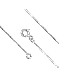 Collar con Colgante de plata de ley 925 Guardian Angel Cruz 18" para las mujeres