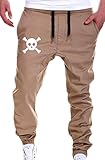 YUNY Men's Elastic Waistband Casual Boy College Pants