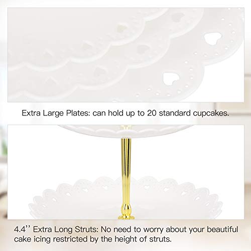 image for NWK 3-Tier Cupcake Stand Plastic Dessert Tower Serving Tray for Weddin