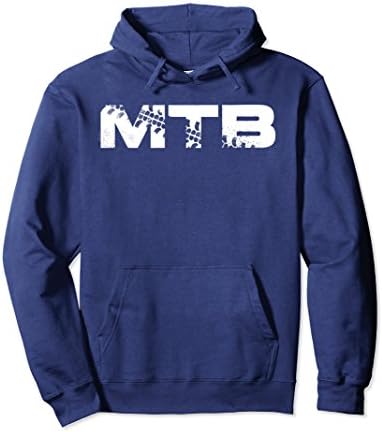 Unisex MTB Hoodie for Cycling, Downhill and Mountain Bike Fans XL: Navy