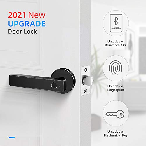 Keyless Entry Door Lock Smart Biometric Fingerprint Door Lock Safe Front Door Handle with Fingerprint Bluetooth App Key… - Image 2