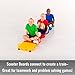 Cosom Scooter Board, 16 Inch Children's Sit & Scoot Board With 2 Inch Non-Marring Nylon Casters & Safety Guards for Physical Education Class, Sliding Boards with Safety Handles, Green