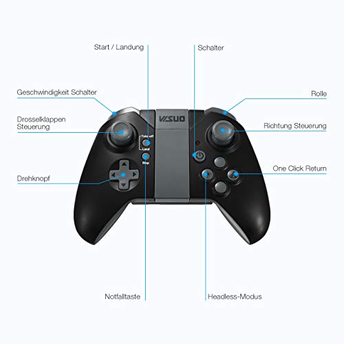 Powerextra-Drohne-mit-Kamera-Mobile-App-Steuerung-Drohne-mit-WiFi-FPV-HD-720P-EIN-Knopf-Start-und-Landung-G-Sensor-3D-Flip-Spielzeugflugzeug-2-x-Batterien-fuer-Anfaenger