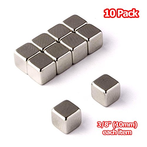 10pcs Square Cube Magnets (3/8") Building Blocks Educational Toys Stress Relief Toy Games Universal Multi-Use