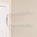 Household Essentials Hinge-It Spacemaker Double Bar Rack, White