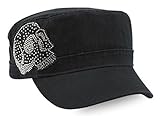 HARLEY-DAVIDSON Women's Embellished Krystal Skull Painter's Cap, Black PC26530