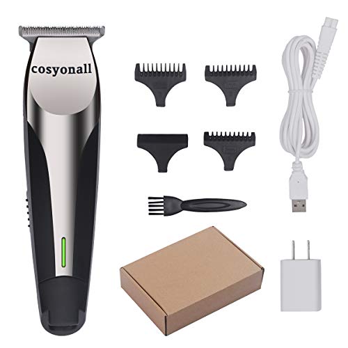 Cosyonall Pro T Outliner Cordless Hair Beard Trimmer Clipper Kit USB Rechargeable Hair Clippers T-Blade Cordless body Grooming Trimmer Kit of Mustache