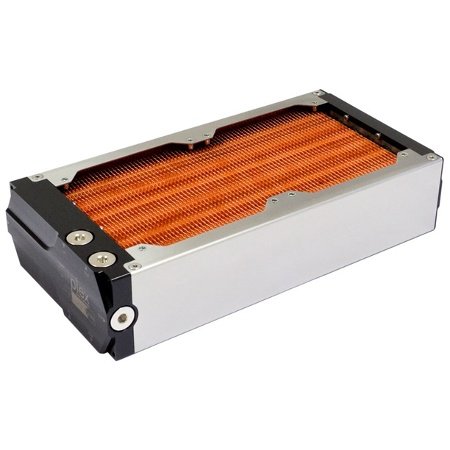 Aquacomputer airplex modularity system 240 mm, Kupfer-Lamellen, ein Kreislauf, Edelstahl-Seitenteile