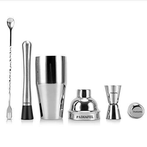 PADIAFEL Cocktailshaker Set, Premium Edelstahl Bar Cocktailset: 0,75l Cocktail Shaker Bar-Set, Drink Mixer mit… – Bild 4