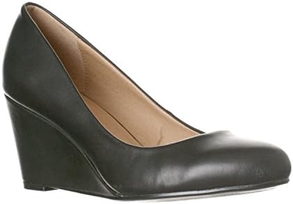 Riverberry Women's Leah Mid Heel Round Toe Wedge Pumps