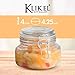 Klikel Square Glass Kitchen Storage Canister Jars - Crystal Clear Food Storage Jars With Clear Lid And Bail & Trigger Hermetic Seal - 16oz, (set of 4)