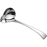 IMEEA Small Sauce Ladle with Pouring Spout 18/10 Stainless Steel Sauce Drizzle Spoon, 7inch