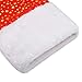 LimBridge Christmas Mini Stockings, 24 Pack 8 inches Glitter Star Print with Plush Cuff, Classic Stocking Decorations for Whole Family, Red