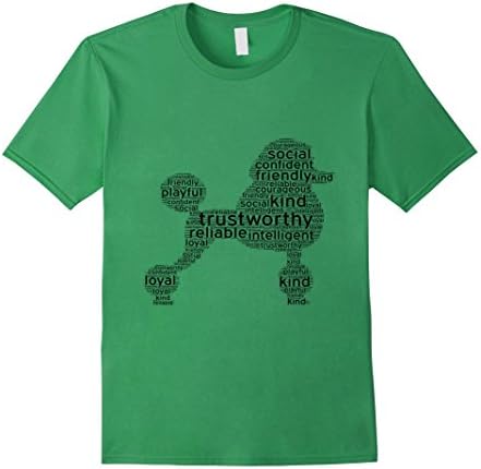 Mens Poodle Word Cloud T-shirt Medium Grass