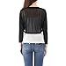 Tandisk Women's 3/4 Sleeve Shrug Open Front Cardigan Bolero Jacket