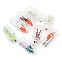 Xigeapg 10Pcs/Lot Transparent Capsule Shell Plastic Pill Container Pill Cases Bottle Splitters Capsule Figurines DIY Accessories