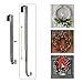 LBSUN Wreath Hanger, Adjustable Over The Door Wreath Hanger Wreath Holder Wreath Hook for Door Christmas (Nickel,20 lbs)
