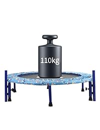 Indoor Trampoline for Kids with Adjustable Handrail 38'' inch Max Load 220lbs, This Small Trampoline with Padded Frame Cover Safe & Secure Fitness Exercise for Adults Kids Indoor Garden