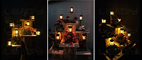 LEAGY LED Solar Mission Lantern, Vintage Solar Powered Waterproof Hanging Umbrella Lantern Candle Lights Led with Clamp Beach Umbrella Tree Pavilion Garden Yard Lawn Etc. Lighting & Decoration