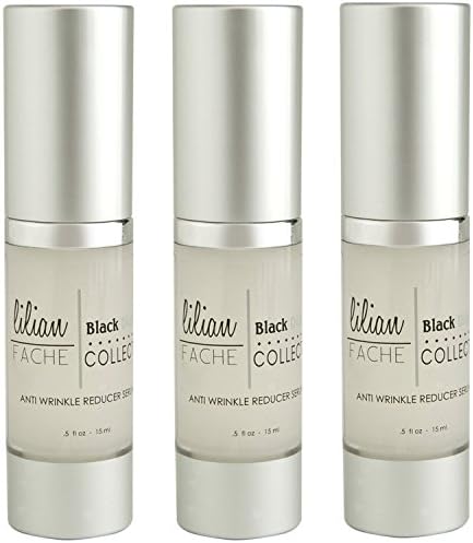 Anti Wrinkle Reducing Serum - By Lilian Fache - Anti Aging Serum - Wrinkle Reducer - Skin Rejuvenation for Preventing and Reducing Fine Lines and Wrinkles - Black Diamond Dust Infused - Beauty Skin Care Product - Collagen Restoring - Try This One of a Kind Anti Aging Wrinkle and Fine Line Reducer With Confidence - 0.5oz./30ml - Pack Of Three, 1.5oz Total
