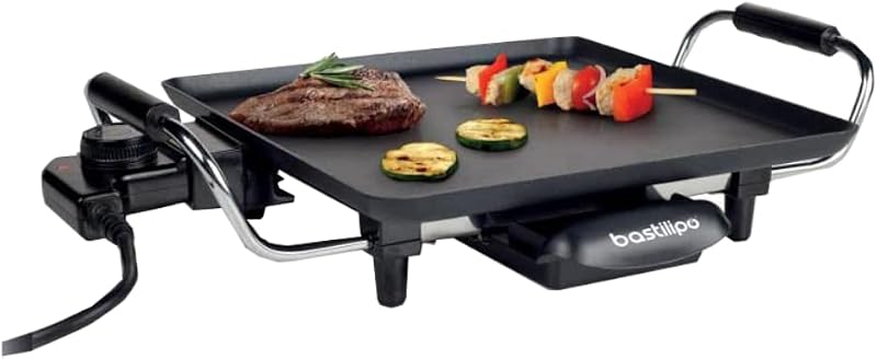 - VFT-1500, Plancha electrica de asar antiahherente- 1500W potencia - asas de acero.