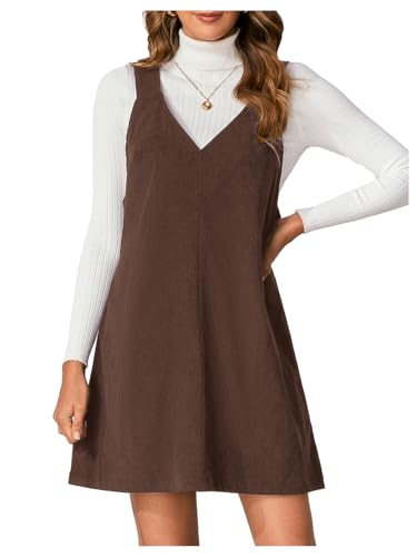 Milumia Women's Corduroy Overall Dress